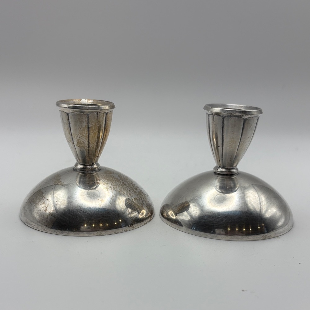 VTG Pr Oneida Silversmiths‎ Silver-Plated Taper Candle Holders